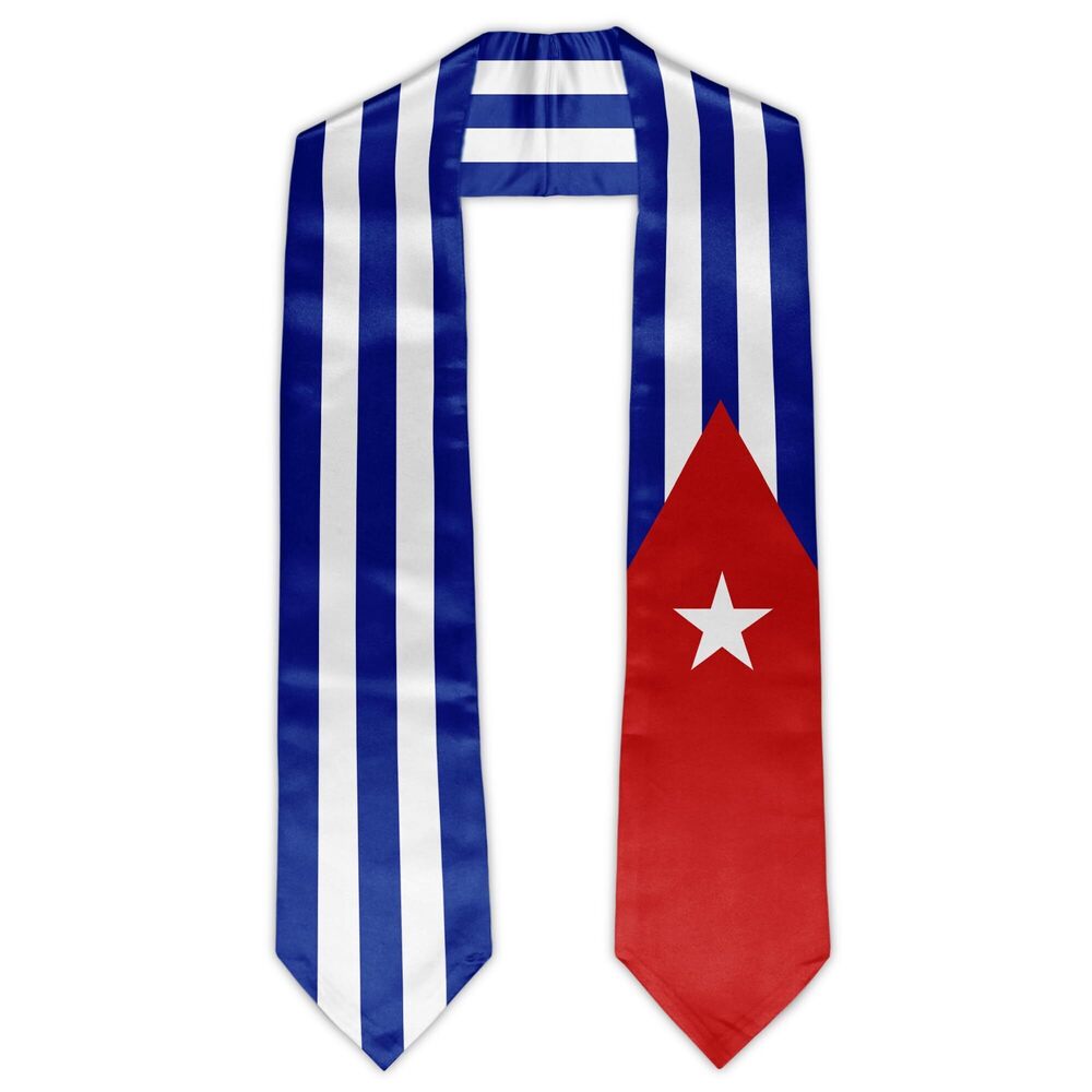 2705 Cuba Flag Graduation Stole Sash Unisex Adult Cuban Flag Graduation